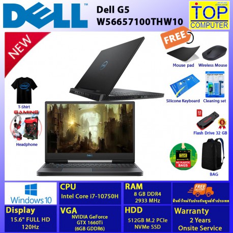 DELL G5 W56657100THW10/I7-107520H/8 GB/512GB SSD/15.6 FHD/GTX 1660Ti/EIN10/BY TOP COMPUTER